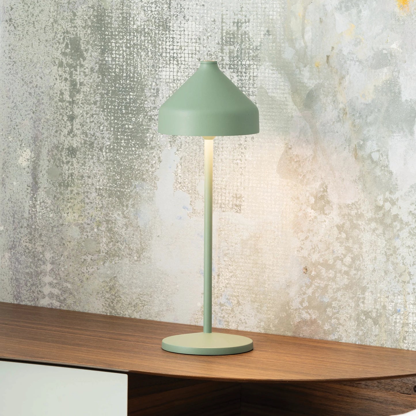 AMELIE Zafferano - Lampada da tavolo LED ricaricabile con dimmer touch