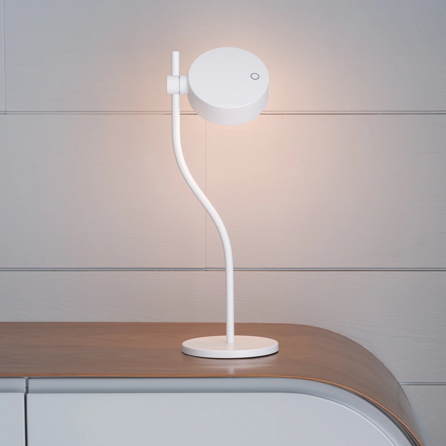 SUPER O Zafferano - Lampada da tavolo LED ricaricabile circolare