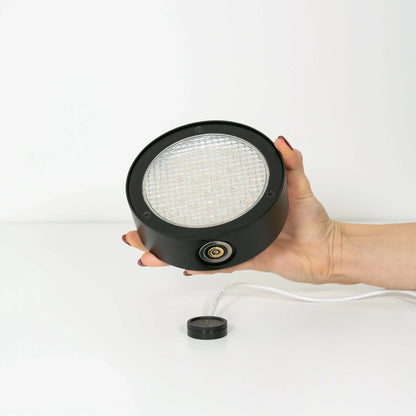SUPER O Sospensione Zafferano - Lampada LED ricaricabile circolare