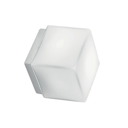 DADO Zafferano - Lampada a cubo parete e soffitto in vetro acidato