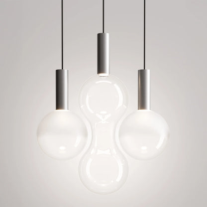 SFERA Zafferano - Lampada a sospensione in vetro soffiato Ø 18 cm